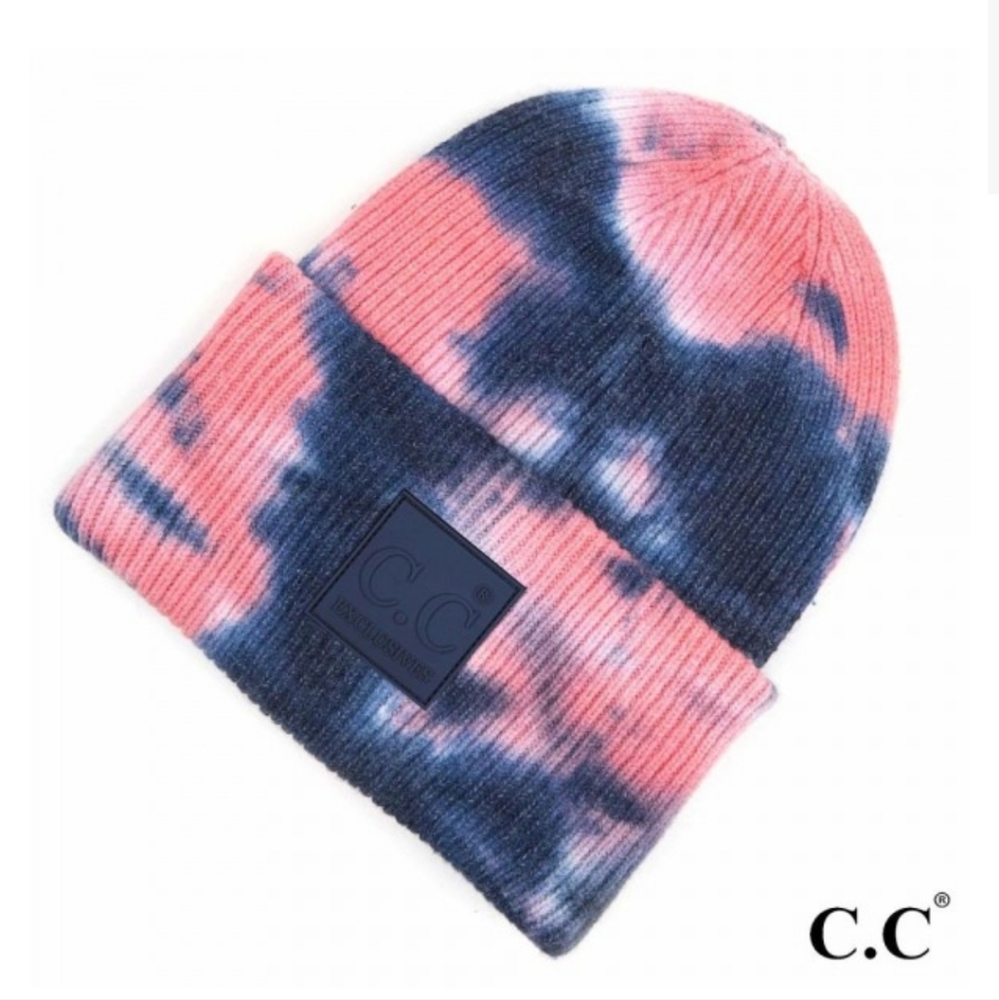 C.C.Beanie Navy/Pink TieDye Beanie